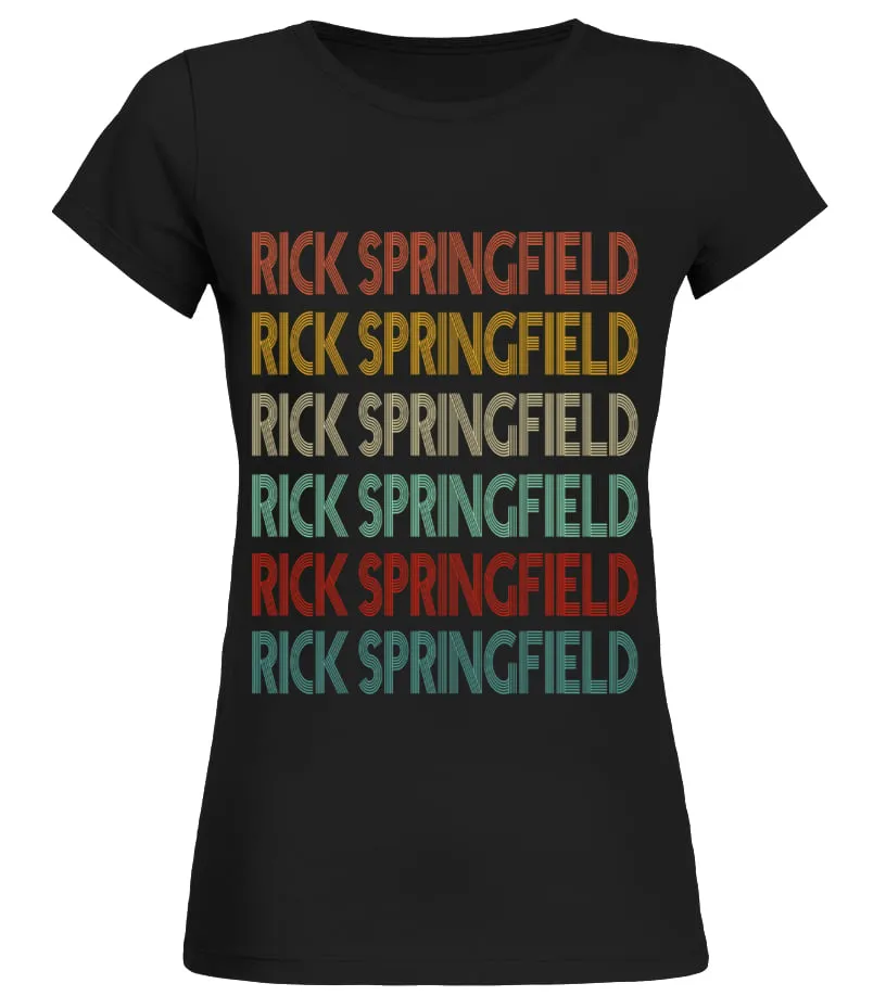 RICK SPRINGFIELD RETRO MUSIC Camiseta cuello redondo Mujer