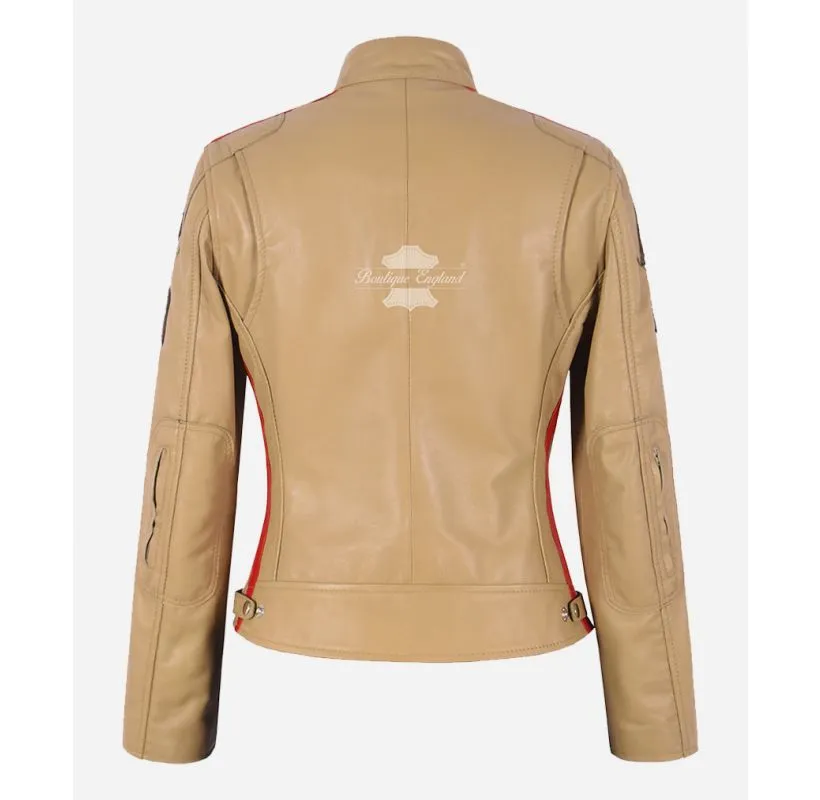 SIZMA BIKER JACKET WOMEN BIKER FASHION Real LEATHER JACKET