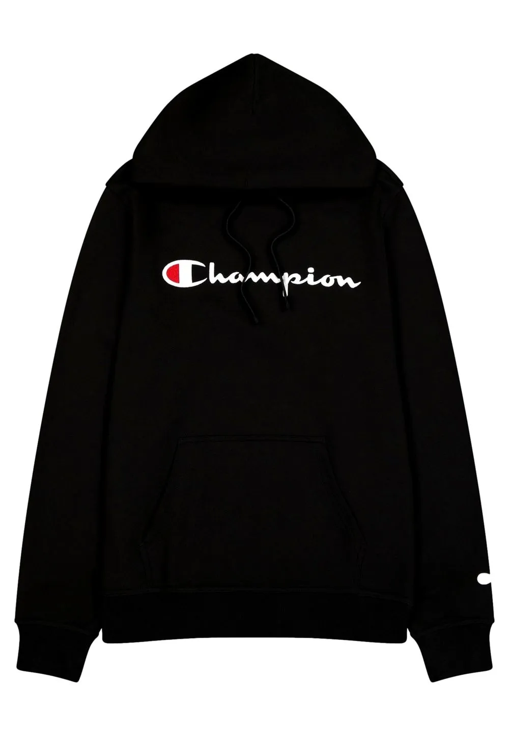 Sudadera champion negra embroidered logo hooded sweatshirt