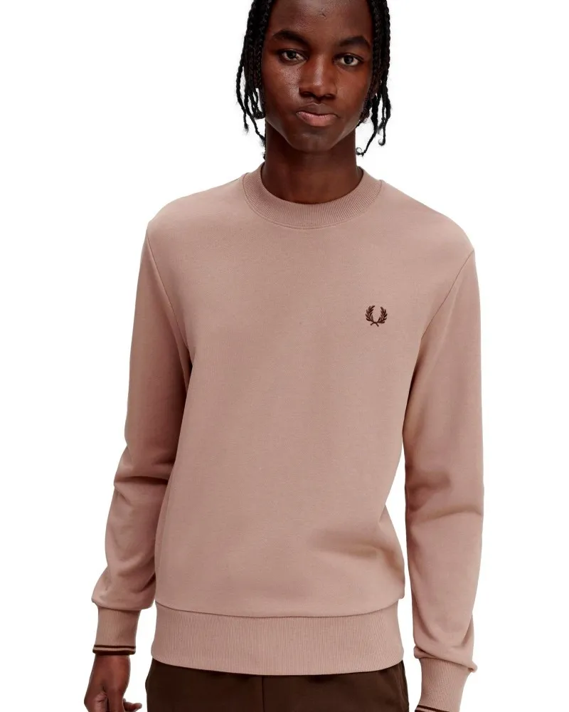 Sudadera fred perry rosa crewneck sweatshirt