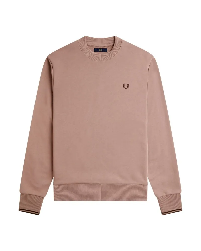 Sudadera fred perry rosa crewneck sweatshirt