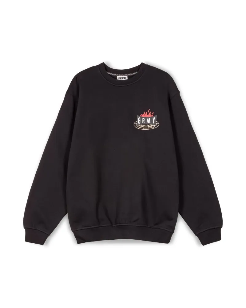 Sudadera grimey negra back at you vintage crewneck