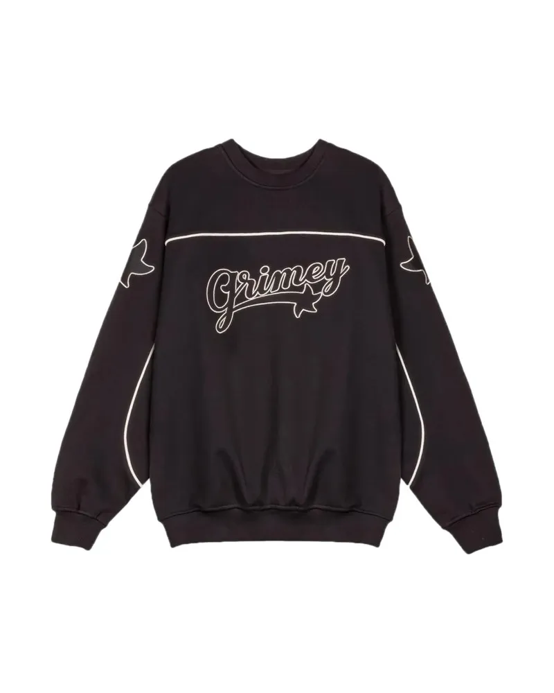 Sudadera grimey negra madrid heavyweight vintage crewneck