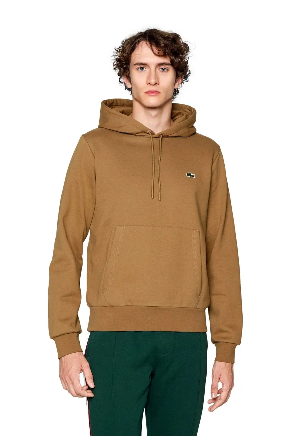 Sudadera lacoste marron basic hooded sweatshirt