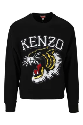 Sudadera negra con maxilogo tiger bordado