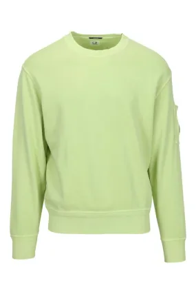 Sudadera verde claro con bolsillo y minilogo lente