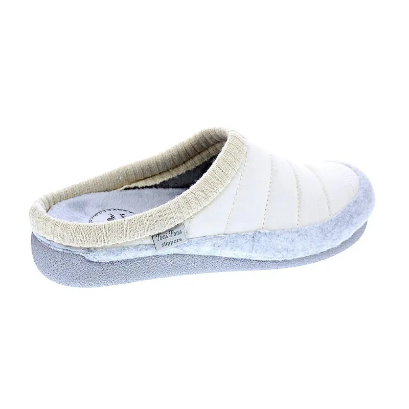 Toni Pons Pantuflas Mujer Mora Blanco