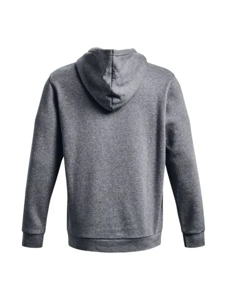 UNDER ARMOUR Sudadera Essential Fleece Hoodie Hombre Pitch Gray Medium Heather/White